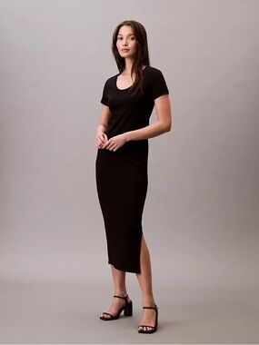 Calvin Klein Refined Cotton Midi Dress